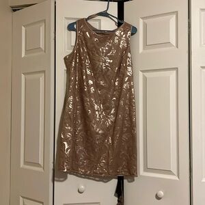 Gold sequin dress